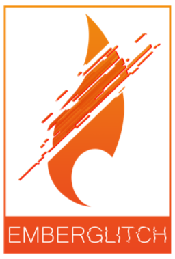 Ember Glitch logo image with border and company name as text